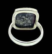 Load image into Gallery viewer, Cushion cut Eudialyte Ring, Size 6.5, Sterling Silver, Stone of the Heartland, Balances Emotions, Unconditional Love, Water / Earth Stone