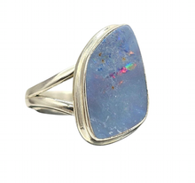 Load image into Gallery viewer, Opulent Opal Ring, Size O, October Birthstone, Australian Opal, Good Luck Stone - GemzAustralia 