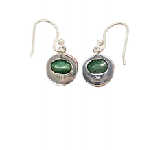 Load image into Gallery viewer, Emerald Earrings, May Birthstone, Stone of Inspiration, Strengthens Memory - GemzAustralia 