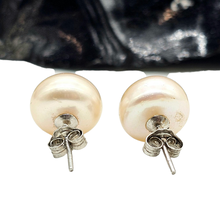 Load image into Gallery viewer, Freshwater Pearl Studs, June Birthstone, Bridal Jewellery, Sterling Silver - GemzAustralia 