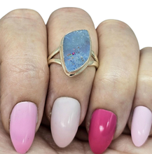 Load image into Gallery viewer, Opulent Opal Ring, Size O, October Birthstone, Australian Opal, Good Luck Stone - GemzAustralia 