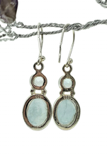 Load image into Gallery viewer, Aquamarine &amp; Blue Topaz Earrings, March and December Birthstones, Sterling Silver - GemzAustralia 