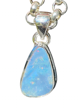 Load image into Gallery viewer, Blue Opal Pendant, Australian Gemstone, Sterling Silver, October Birthstone, Precious Gem - GemzAustralia 