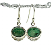 Load image into Gallery viewer, Emerald Earrings, May Birthstone, Stone of Inspiration, Strengthens Memory - GemzAustralia 