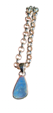 Load image into Gallery viewer, Blue Opal Pendant, Australian Gemstone, Sterling Silver, October Birthstone, Precious Gem - GemzAustralia 