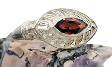 Load image into Gallery viewer, Marquise Garnet Ring, January Birthstone, 3 Sizes, Sterling Silver, Energy Stone, Natural - GemzAustralia 