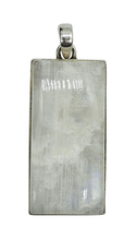 Load image into Gallery viewer, Rainbow Moonstone Pendant, Large Rectangle Shape, Sterling Silver, Goddess Gem - GemzAustralia 