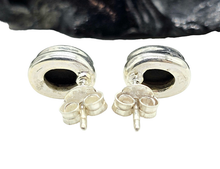 Load image into Gallery viewer, Australian Opal Studs, October Birthstone, Sterling Silver, Blue Green Opal Doublets - GemzAustralia 