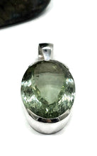 Load image into Gallery viewer, Green AMETHYST / Prasiolite Pendant, 44 carats, Oval Shaped, Sterling Silver