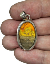 Load image into Gallery viewer, Oval Bumblebee Pendant, Eclipse Jasper, Sterling Silver, Yellow Orange Black Gemstone