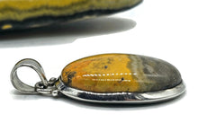 Load image into Gallery viewer, Oval Bumblebee Pendant, Eclipse Jasper, Sterling Silver, Yellow Orange Black Gemstone