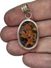 Load image into Gallery viewer, Bauxite Pendant, Sterling Silver, Oval Shaped, Cheetah Pattern, Release of Anger