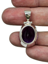 Load image into Gallery viewer, Amethyst Pendant, February Birthstone, 26 carats, Oval Faceted, Sterling Silver