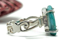 Load image into Gallery viewer, Kingman Turquoise Ring, Size R, December Birthstone, Sterling Silver, Blue Gemstone