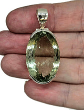 Load image into Gallery viewer, Green AMETHYST / Prasiolite Pendant, 44 carats, Oval Shaped, Sterling Silver