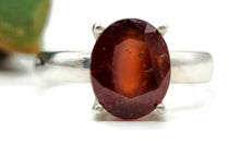 Load image into Gallery viewer, Ruby Ring, Size R 1/2, Sterling Silver, July Birthstone, Oval Faceted, Energy Stone