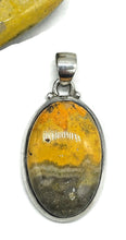 Load image into Gallery viewer, Oval Bumblebee Pendant, Eclipse Jasper, Sterling Silver, Yellow Orange Black Gemstone