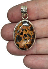 Load image into Gallery viewer, Bauxite Pendant, Sterling Silver, Oval Shaped, Cheetah Pattern, Release of Anger