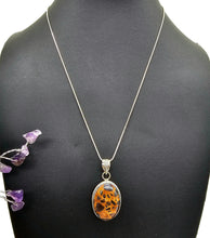 Load image into Gallery viewer, Bauxite Pendant, Sterling Silver, Oval Shaped, Cheetah Pattern, Release of Anger