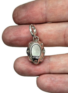 Prasiolite Pendant, Oval shaped, Sterling Silver, Green Amethyst Gemstone, Spiritual Stone