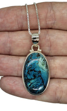 Load image into Gallery viewer, Oval Shattuckite Pendant, Sterling Silver, mix of Azurite, Chrysocolla &amp; Malachite Gem