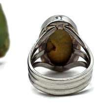 Load image into Gallery viewer, Bumblebee Jasper ring, Size Q, Sterling Silver, Oval Shaped, Eclipse Jasper, Bright Yellow