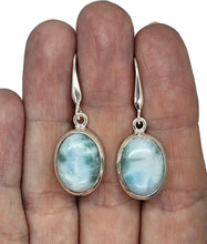 Load image into Gallery viewer, Massive Statement Larimar Earrings, Dolphin Stone, Stone of Atlantis, Sterling Silver