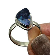 Load image into Gallery viewer, Stunning Australian Opal Ring, Size O, October Birthstone, Sterling Silver, Aura Gemstone