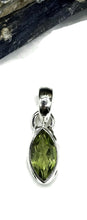 Load image into Gallery viewer, Marquise Peridot Pendant, August Birthstone, 2.7 carats, Sterling Silver, Protection Stone