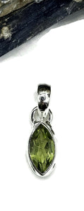 Marquise Peridot Pendant, August Birthstone, 2.7 carats, Sterling Silver, Protection Stone