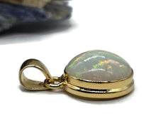 Load image into Gallery viewer, Solid African Opal Pendant, Sterling Silver, 18K Gold Plated, October Birthstone, Aura Gem