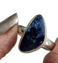 Load image into Gallery viewer, Stunning Australian Opal Ring, Size O, October Birthstone, Sterling Silver, Aura Gemstone