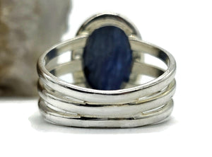 Kyanite Ring, Size 8, Sterling Silver, Oval Shape, Gemstone for negotiations