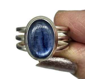 Kyanite Ring, Size 8, Sterling Silver, Oval Shape, Gemstone for negotiations