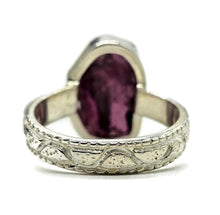 Load image into Gallery viewer, Raw Garnet Ring, Size O, Sterling Silver, Rough Gemstone, January Birthstone