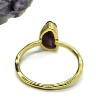 Load image into Gallery viewer, Rough Garnet Ring, Size 12, January Birthstone, Gold Plated Sterling Silver, Raw Gemstone