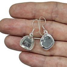 Load image into Gallery viewer, Rough Aquamarine Earrings, Sterling Silver, Raw Aquamarine, March Birthstone