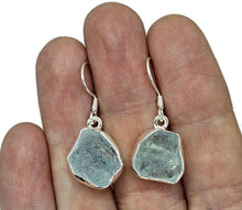 Load image into Gallery viewer, Rough Aquamarine Earrings, Sterling Silver, Raw Aquamarine, March Birthstone