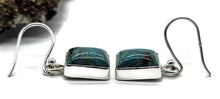 Load image into Gallery viewer, Chrysocolla Earrings, Rectangle Shaped, Sterling Silver, Green Blue Gemstone