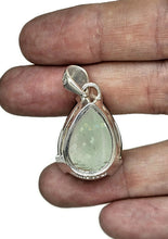 Load image into Gallery viewer, Prasiolite Pendant, Green Amethyst Gemstone, 34 carats, Sterling Silver, Pear Design