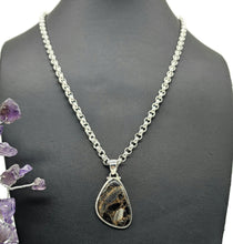 Load image into Gallery viewer, Australian Obsidian Pendant, Sterling Silver, Copper, Volcanic Gemstone, Truth stone