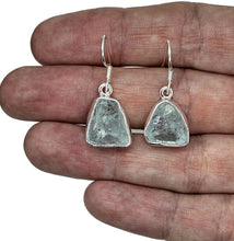 Load image into Gallery viewer, Rough Aquamarine Earrings, Sterling Silver, Raw Aquamarine, March Birthstone