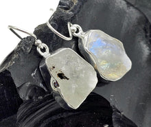 Load image into Gallery viewer, Raw Moonstone Earrings, Sterling Silver, June Birthstones, Rough Moonstones