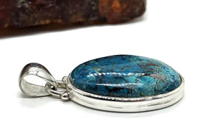 Stunning Shattuckite Pendant, Sterling Silver, Natural mix of Azurite, Chrysocolla