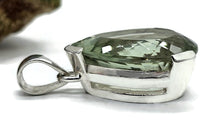 Load image into Gallery viewer, Prasiolite Pendant, Green Amethyst Gemstone, 34 carats, Sterling Silver, Pear Design