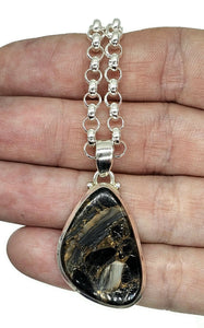 Australian Obsidian Pendant, Sterling Silver, Copper, Volcanic Gemstone, Truth stone