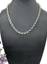 Load image into Gallery viewer, Chunky Belcher Link Chain, 45 cm, Rolo Chain, 925 Sterling Silver, Silver Necklace