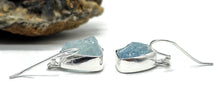 Load image into Gallery viewer, Rough Aquamarine Earrings, Sterling Silver, Raw Aquamarine, March Birthstone