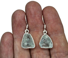 Load image into Gallery viewer, Rough Aquamarine Earrings, Sterling Silver, Raw Aquamarine, March Birthstone