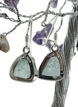 Load image into Gallery viewer, Rough Aquamarine Earrings, Sterling Silver, Raw Aquamarine, March Birthstone